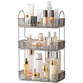 Akinbas 3-tier organizer overview for easy vanity storage.