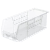 Akro-Mils AkroBins front view showing clear stackable storage for easy access