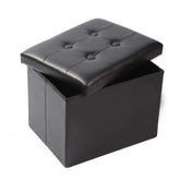 ALASDO storage ottoman closed-folded, compact bench with hidden storage.