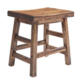 Alaterre Durango saddle-seat 20in stool offers comfortable table-height seating.