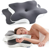 Alcedo Cervical Memory Foam Pillow closeup shows odorless foam contouring to the neck