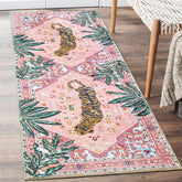 Aldopein oriental tropical kitchen runner 2x5 adds color while staying easy to clean.