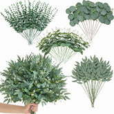 Alecono eucalyptus stems with mixed varieties for lush centerpieces and dΓ©cor.