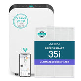 Alen BreatheSmart 35i front view showing compact design and clean lines for bedrooms.