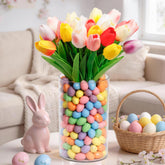 ALFEVA Easter decorations: vase-in-vase setup for a complete spring centerpiece.