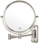 ALHAKIN wall-mounted mirror with nickel finish adds durable style to your bathroom.