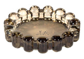 Alice Lane Original Bubble Candle Dish Large smoky amber glass on a table, elegant decor