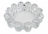 Alice Lane bubble dish silhouette showcases a sculptural glass accent for small candles.