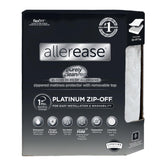 Aller-Ease Platinum top-zipper shows easy installation and removal for king protector