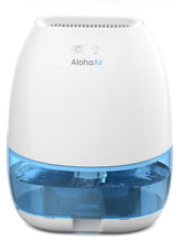 AlohaAir dehumidifier small 34oz tank for compact rooms up to 200 sq ft.