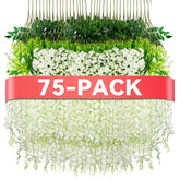 Alotiki Wisteria hanging flowers white full view for versatile decor