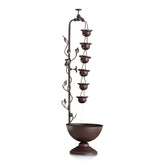 Alpine MAZ254 hanging cups front view, elevates outdoor ambiance with a soothing cascade.