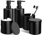 ALPIRIRAL matte black soap dispenser enhances organization and luxury on the bathroom counter