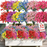 Alupssuc 32-bundles daisy flowers for outdoor dΓ©cor; UV-resistant silks for year-round color.