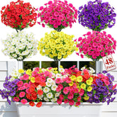 Alupssuc morning glory red bundle for outdoor planters with realistic silk petals.