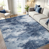 AMADA HOMEFURNISHING 5x7 rug with abstract pattern enhances living space.