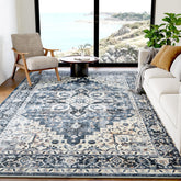 AMADA HOMEFURNISHING 5x7 rug with non-slip backing keeps living room in place on slick floors