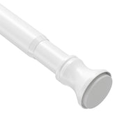Amazer spring tension shower rod extended to fit 54-90 inches for a secure fit.