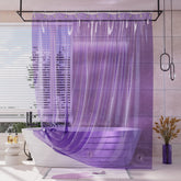 AmazerBath purple shower curtain 72x72 adds vibrant color and light diffusion to bathrooms.