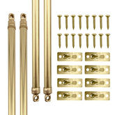 Amazing Drapery Hardware swivel end sash rod with brass finish provides sturdy door and window mounting.