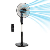 Amazon Basics 16-inch pedestal fan with remote for easy, room-wide cooling