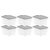 Amazon Basics 19-quart stackable bin with lid for organized storage