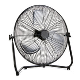 Amazon Basics 20-Inch high velocity fan, front view, durable metal housing for large spaces.