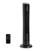 Amazon Basics 40-inch tower fan with 70-degree oscillation for even room cooling.
