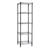 Amazon Basics 5-Shelf Tower black in garage for compact storage