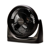 Amazon Basics air circulator fan front view shows compact desk-friendly design