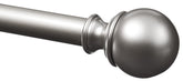 Amazon Basics curtain rod with nickel round finials for a polished look
