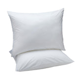 Amazon Basics down-alternative pillow front view shows soft loft for comfort