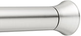 Amazon Basics tension rod extended to fit 42-72 inches for versatile bathroom setups.