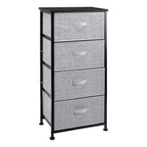 Amazon Basics fabric 4-drawer organizer in black for tidy closet storage.
