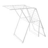 Amazon Basics foldable two-wing drying rack provides ample space for towels and jeans.