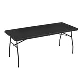 Amazon Basics folding table 6ft black top ready for events or extra workspace