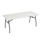 Amazon Basics heavy-duty folding table with white top for stable gatherings