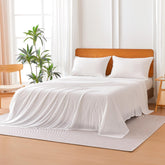 Amazon Basics jersey-knit microfiber king sheet set with wrinkle-free finish for easy care