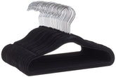 Amazon Basics kids velvet hangers close-up with non-slip surface ideal for delicate fabrics and straps.