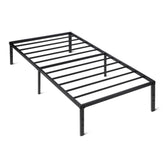 Amazon Basics metal bed frame main view showing sturdy steel construction for stable sleep
