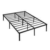 Amazon Basics metal bed frame with sturdy legs for stable, quiet sleep.
