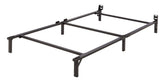Amazon Basics twin bed frame with six legs provides stable mattress support.