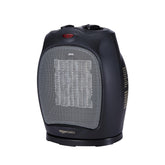 Amazon Basics oscillating ceramic heater front view delivers even room warmth