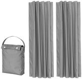 Amazon Basics portable blackout curtain with suction cups for quick glass mounting and light blocking.
