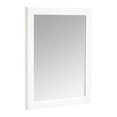 Amazon Basics rectangular wall mirror front view in white frame enhances light and space