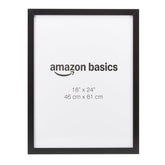Amazon Basics 18x24 rectangular wood frame front view with clear plexiglass for sharp display