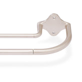 Amazon Basics room darkening double curtain rod assembly for two-layer curtains.