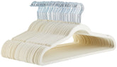 Amazon Basics slim velvet non-slip hanger keeps garments neatly in place.