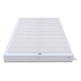Amazon Basics Sturdy Box Spring Base, side view, delivering stable foundation for any mattress.