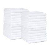 Amazon Basics washcloth flat-lay shows plush terry for gentle, absorbent cleaning